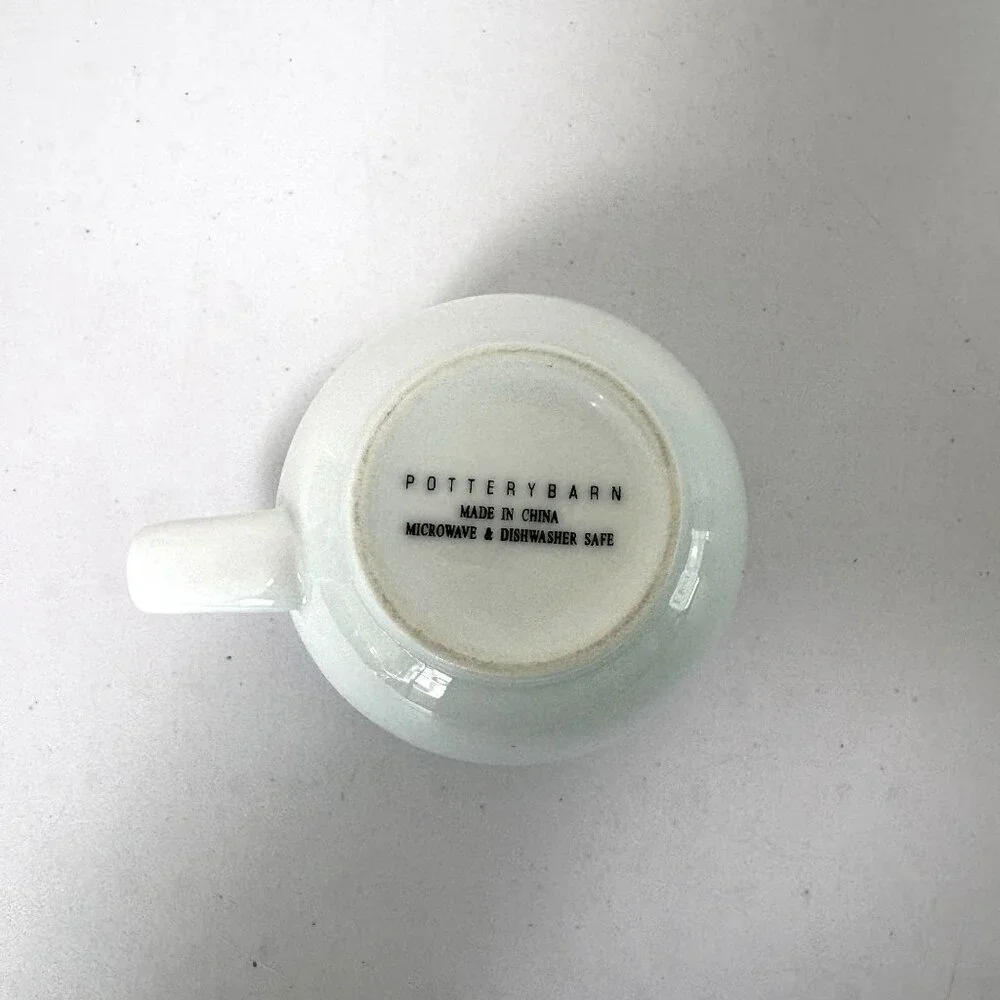 Pottery‎ Barn Suppertime White Ceramic Coffee Tea Mug Cup